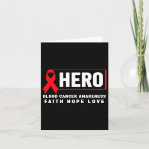 Blood Cancer Hero - Red Ribbon Blood Cancer Awaren Karte