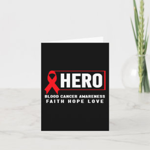 Blood Cancer Hero - Red Ribbon Blood Cancer Awaren Karte