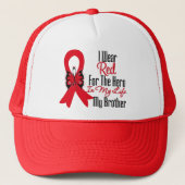Blood Cancer Ribbon Hero in My Life My Brother Truckerkappe (Vorderseite)