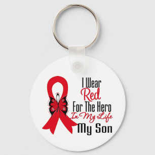 Blood Cancer Ribbon Hero in My Life My Son Schlüsselanhänger