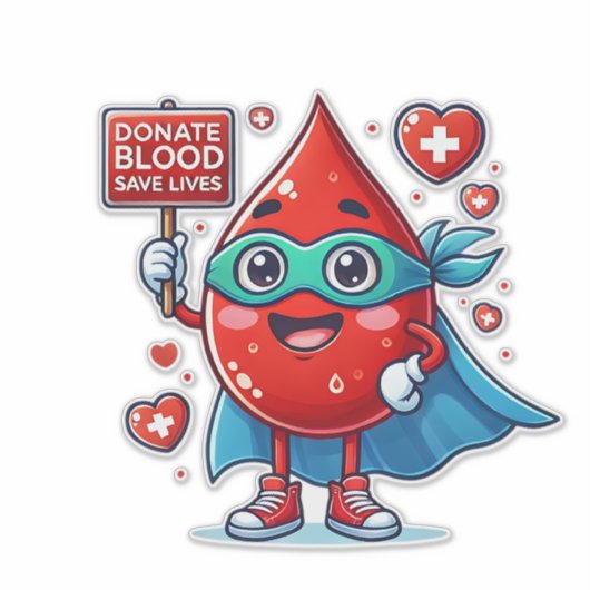 Blood donation aufkleber (Vorderseite)
