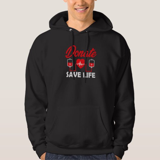 Blood Donor Phlebotomy Kit Donation Save Lives Don Hoodie (Vorderseite)