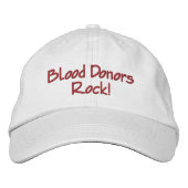 Blood Donors Rock! Bestickte Baseballkappe (Vorderseite)