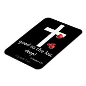 Blood Drops gotGod316.com Cross Magnet (Linke Seite)