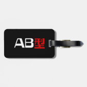Blood Group AB Japanisches Kanji Gepäckanhänger (Rückseite horizontal)
