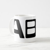 Blood Group AB Japanisches Kanji Kaffeetasse (Vorderseite Links)