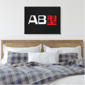 Blood Group AB Japanisches Kanji Leinwanddruck (Insitu (Schlafzimmer))