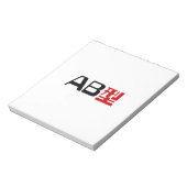 Blood Group AB Japanisches Kanji Notizblock (Rotiert)