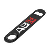 Blood Group AB Japanisches Kanji Speed Flaschenöffner (Vorderseite Schrägansicht)