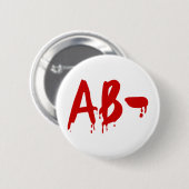 Blood Group AB - Negative #Horror Hospital Button (Vorne & Hinten)