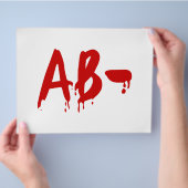 Blood Group AB - Negative #Horror Hospital Flyer (Hand)
