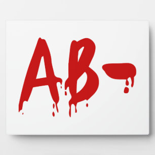 Blood Group AB - Negative #Horror Hospital Fotoplatte