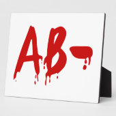 Blood Group AB - Negative #Horror Hospital Fotoplatte (Seite)