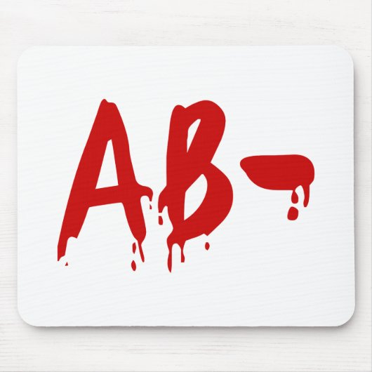 Blood Group AB - Negative #Horror Hospital Mousepad (Vorne)