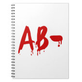 Blood Group AB - Negative #Horror Hospital Notizblock (Vorderseite)