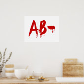 Blood Group AB - Negative #Horror Hospital Poster (Küche)