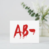 Blood Group AB - Negative #Horror Hospital Postkarte (Stehend Vorderseite)