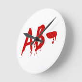 Blood Group AB - Negative #Horror Hospital Runde Wanduhr (Winkel)