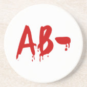 Blood Group AB - Negative #Horror Hospital Sandstein Untersetzer (Vorne)