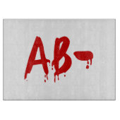Blood Group AB - Negative #Horror Hospital Schneidebrett (Vorderseite)