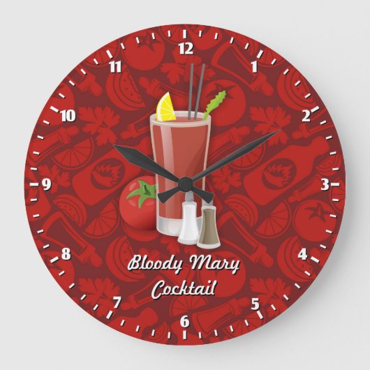 Blood Mary Große Wanduhr (Vorderseite)