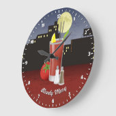 Blood Mary Große Wanduhr (Winkel)