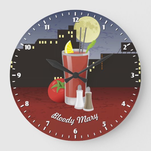 Blood Mary Große Wanduhr (Vorderseite)