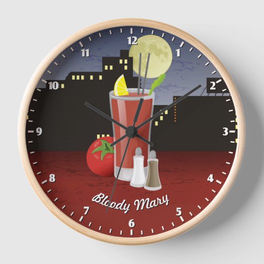 Blood Mary Wanduhr (Vorderseite)