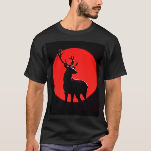 Blood Moon Deer T-Shirt (Vorderseite)