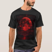 🌕🩸 Blood Moon Eclipse: Dark Fantasy Art T-Shirt (Vorderseite)