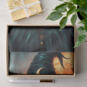 Blood Moon Gothic Hexe - Dark Fantasy Halloween Seidenpapier (Geschenk)