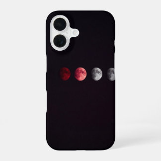 Blood Moon Phases Minimal Dark Case iPhone 16 Hülle