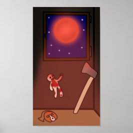 Blood Moon Puppy Eyes Poster