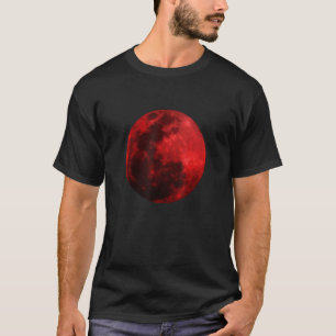 Blood Moon Red Graphic Realistisches Weltraumgesch T-Shirt