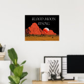 Blood Moon Rising Digital Art Poster (Heimbüro)
