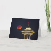 Blood Moon | Seattle Space Needle Karte (Vorderseite)