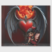 Blood Moon Valentine Fairy Geschenkpapier (Flach)