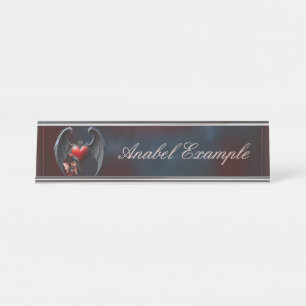Blood Moon Valentine Fee Schreibtischnamensplakette