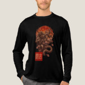 Blood Moon Yokai - Dunkle japanische Kunst Tri-Blend Shirt (Vorderseite)