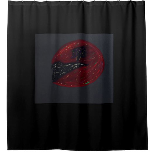 Blood Moonlit Night Shower Curtain Duschvorhang (Vorderseite)