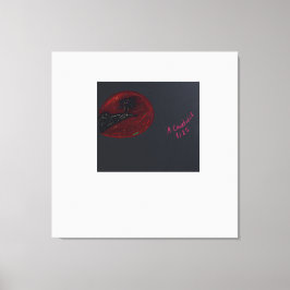 Blood Moonlit Night Stretched Canvas Print Leinwanddruck