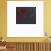 Blood Moonlit Night Stretched Canvas Print Leinwanddruck (Insitu (Wohnzimmer))