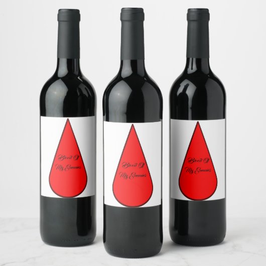 Blood Of My Enemies Wine Label Weinetikett (Flaschen)