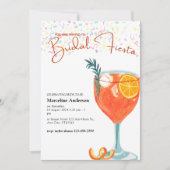 Blood Orange Cocktail Mexican Bridal Fiesta Einladung (Vorderseite)