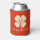 Blood Orange Four Leaf Clover with Name Dosenkühler (Kanne Rückseite)