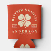 Blood Orange Irish Lucky Clover Wedding Crest Dosenkühler (Rückseite)