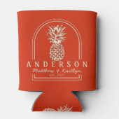 Blood Orange Pineapple Wedding Arch & Name Dosenkühler (Rückseite)