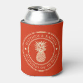 Blood Orange Pineapple Wedding Crest & Names Dosenkühler (Kanne Vorderseite)