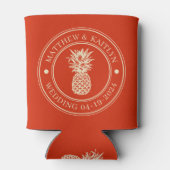Blood Orange Pineapple Wedding Crest & Names Dosenkühler (Rückseite)