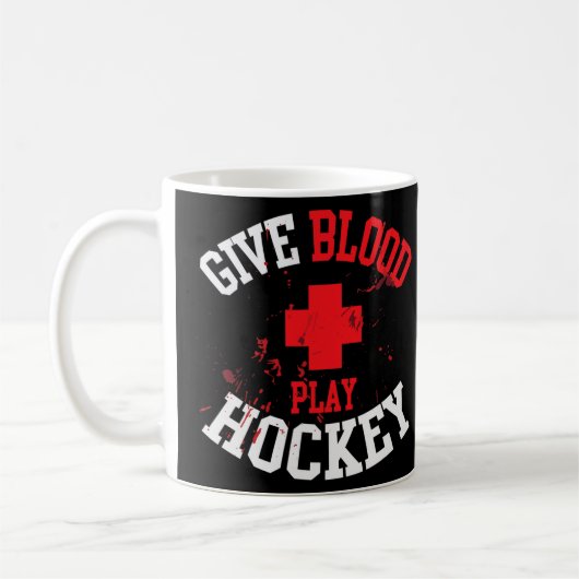 Blood Play Hockey Enforcer Spieler Goon Geschenk Kaffeetasse (Links)